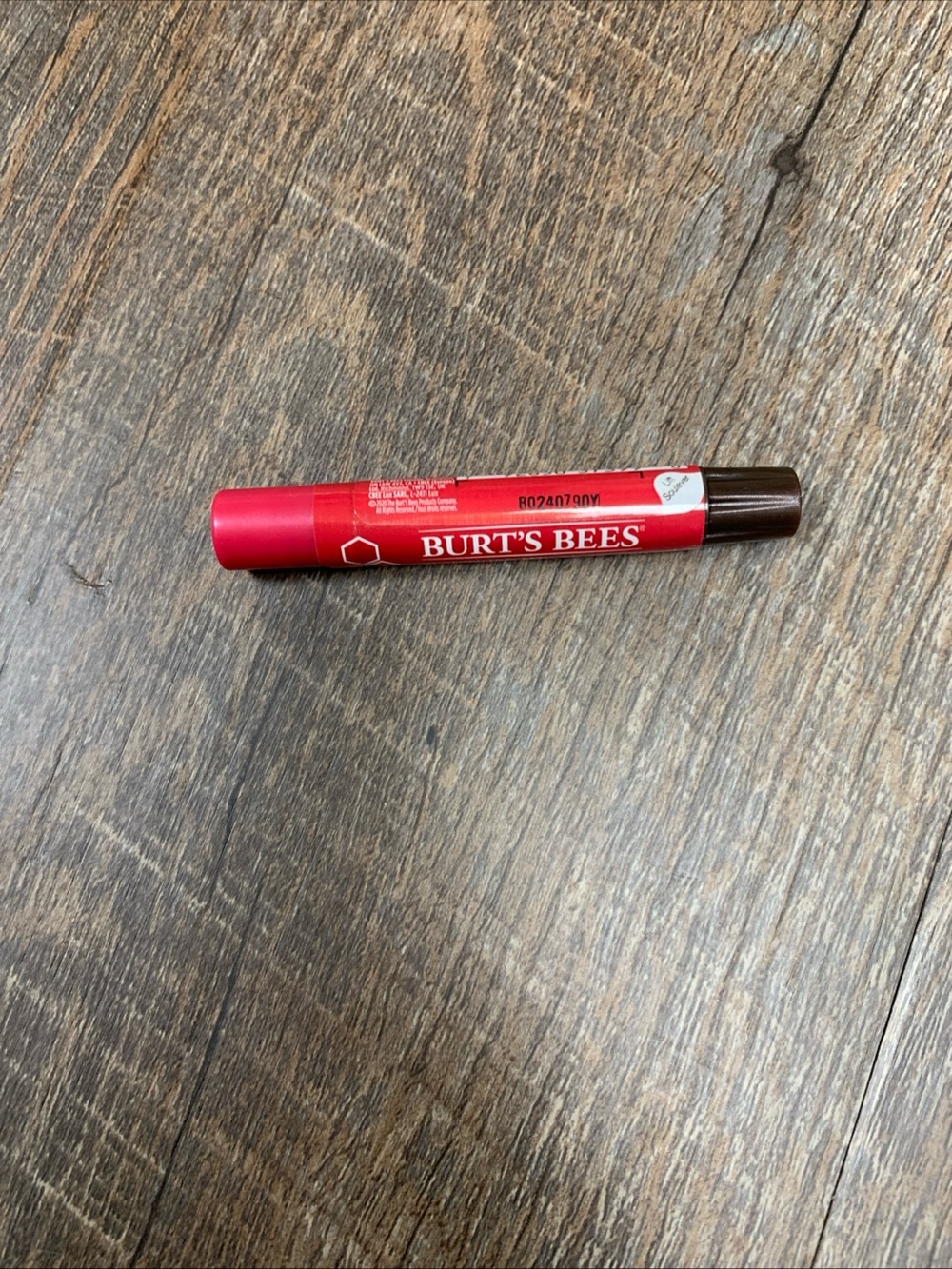 Burt's Bees Lip Shimmer Sticks Lip Color Rhubarb Shade, Lip Shimmer New